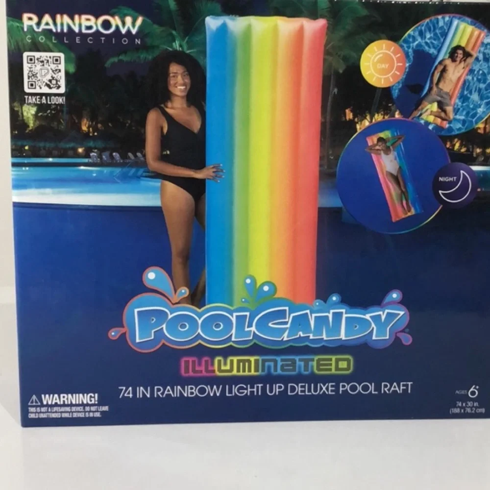Rainbow Pool Candy Raft - Picture 1 of 6